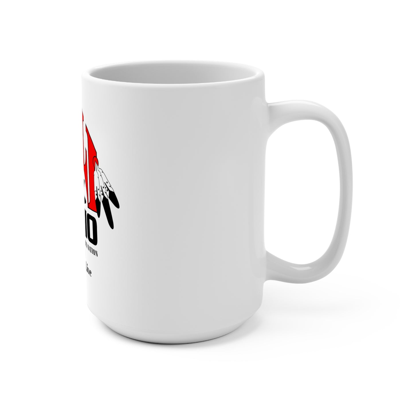 KILI Radio Mug - 15oz, Indigenous Pride Gift, Native American Coffee Cup, Lakota Nation Merchandise, Radio Station Mug, Cultural Keepsake