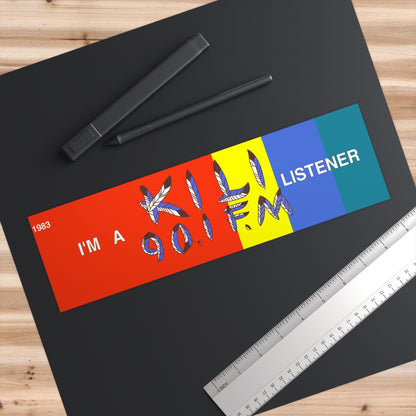 1983 KILI FM 90.1 Radio "I'm a Listener" Bumper Sticker - Celebrate Lakota Culture | The Voice of the Lakota Nation