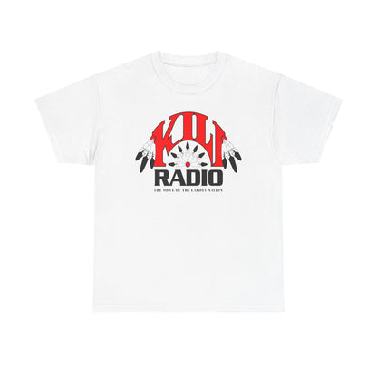 KILI Radio Vibe Unisex Heavy Cotton Tee, Music Lover Gift, Casual Streetwear, Unisex T-shirt, Retro Graphic Tee, Festival Outfit No print on back