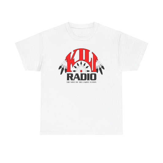 KILI Radio Vibe Unisex Heavy Cotton Tee, Music Lover Gift, Casual Streetwear, Unisex T-shirt, Retro Graphic Tee, Festival Outfit No print on back